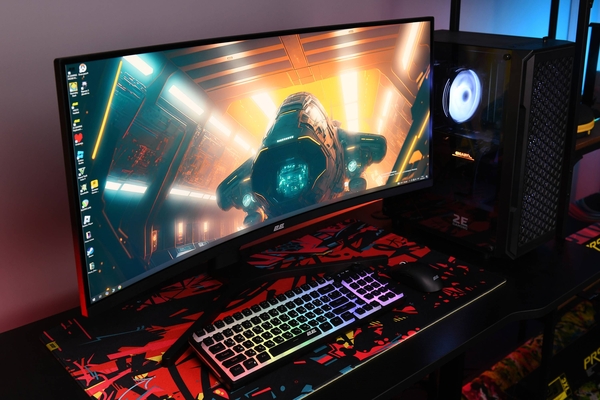 Монітор 2E GAMING 34" R3426B 2xHDMI, DP, VA, 3440x1440, 200Hz, 1ms, NTSC 85%, CURVED, FreeSync, HAS