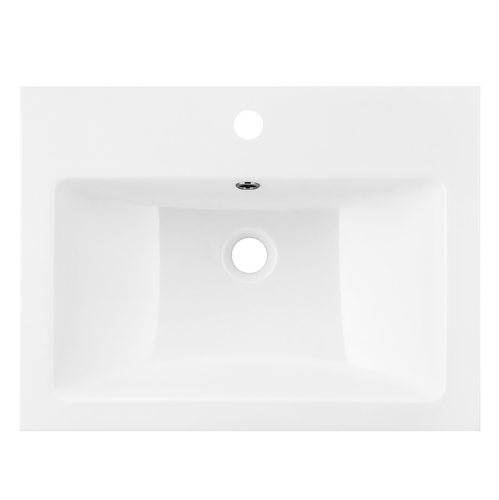 Раковина, умивальник ARDESTO Sati, штучний камінь, прямокут., з отвором для змішувача, з отвором для переливу, 795x450x158мм, накладний, білий