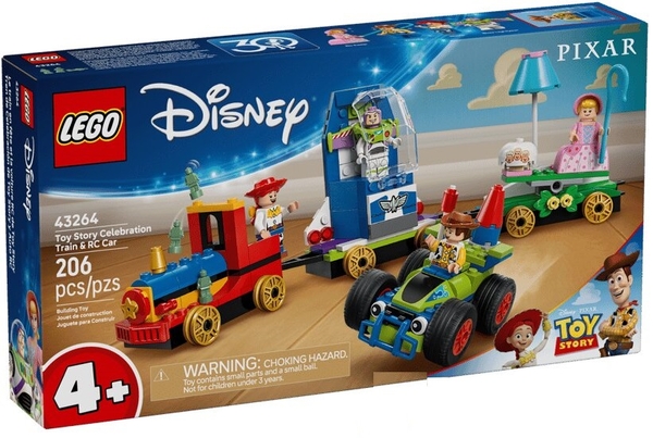 Конструктор LEGO Disney Pixar Святкування з Історії Іграшок: потяг і авто для перегонів