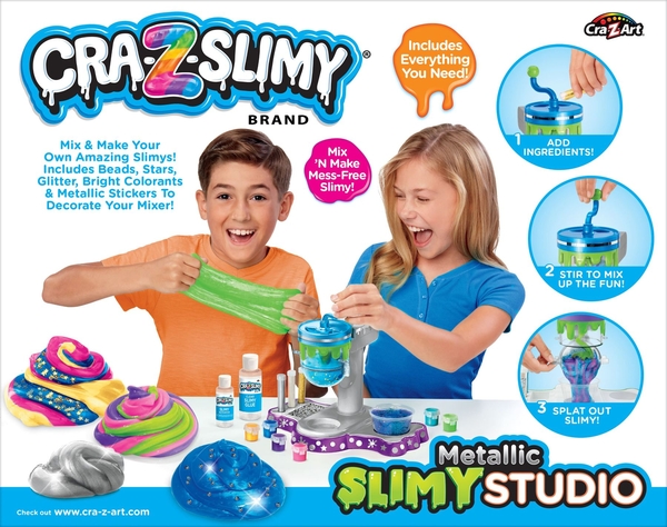 Слайм Cra-Z-Art Metallic Slimy Studio, набір 21од