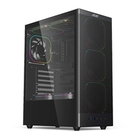 Корпус 2E GAMING  Iconic V8210B  без БЖ, 1xUSB3.0, 1х USB 2.0, 1xUSB Type-C, 4x120мм ARGB, VGA 325мм, LCS ready, контролер з пультом, TG Side Panel, ATX, чорний