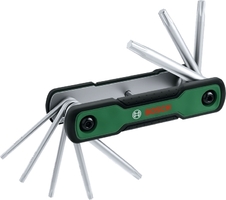 Ключі шестигранні Bosch Torx 8 в 1 складаються в корпус, набір 8шт