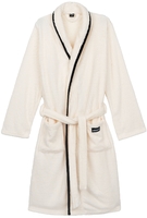 Халат жіночий ARDESTO Stripe, розмір S/M, 100% поліестер, білий