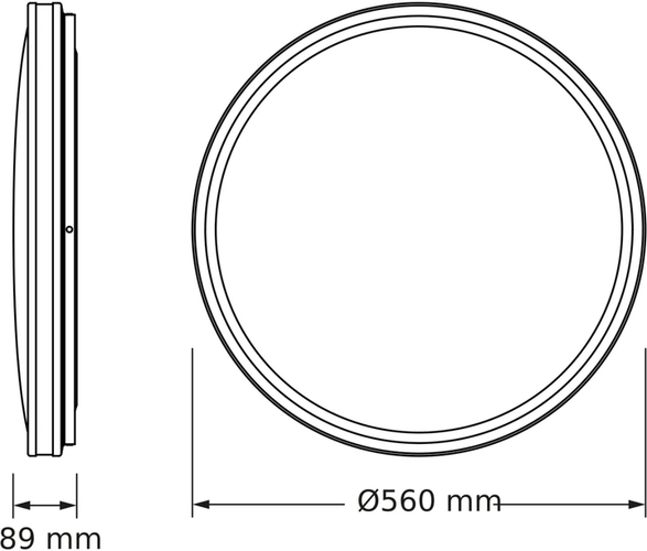Світильник накладний OSRAM CEILING NOIR 600мм Round 72Вт 4000K