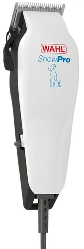 Машинка для стрижки тварин WAHL Show Pro, від мережі, вібраційний мотор, насадок-4, кейс,ножиці, гребінець в компл, сталь, білий
