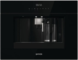Кавомашина Gorenje вбудована, 1,8л, зерно+мелена, автомат.капуч, дисплей, сернор.керування, підсвітка, чорний