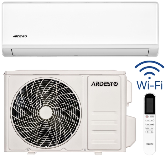 Кондиціонер ARDESTO CoolAir 55м2 on/off 18000BTU 5.0кВт A/A -7°С Wi-Fi R32 білий
