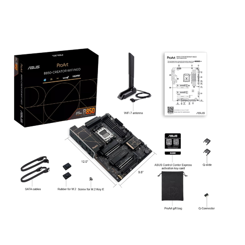 Материнcька плата ASUS PROART B850-CREATOR WIFI NEO sAM5 B850 4xDDR5 M.2 HDMI DP USB Type-C Wi-Fi BT ATX