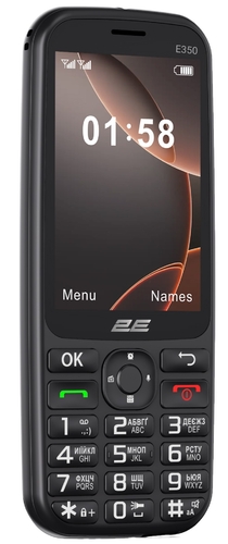 Мобільний телефон 2E E350 3.5" 2SIM, 3000мА•год, чорний