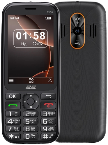 Мобільний телефон 2E E350 3.5" 2SIM, 3000мА•год, чорний