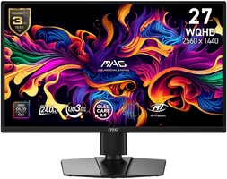 Монітор MSI 26.5" MAG 272QP QD-OLED-X24 2xHDMI, DP, USB-C, Audio, QD-OLED, 2560x1440, 240Hz, 0.03ms, DCI-P3 99%, FreeSync, Pivot, HDR400