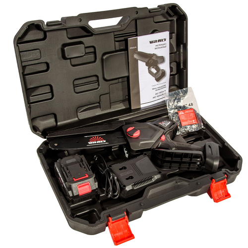Пила ланцюгова акумуляторна Vitals AKZ 1820ak BL Kit 18В акб 4А·год шина 20см 12м/c 3кг
