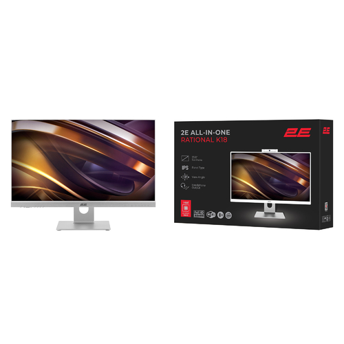 Комп'ютер персональний моноблок 2E Rational K18 23.8" FHD IPS Intel i5-14400, 32Gb, F512GB, UMA, H610, K18.610, 150W, FreeDos, білий
