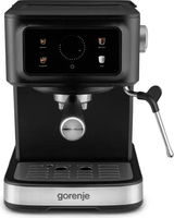 Кавоварка Gorenje ріжкова 1.5л, мелена, ручний капучинатор, чорний