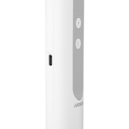 Електричний знищувач комах ARDESTO, сітка 2800 В, акум. 1800 мА•год, USB-С > USB-A, телескопічна ручка, білий