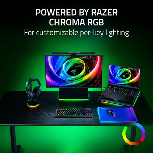 Клавіатура механічна Razer BlackWidow V4 TKL HyperSpeed, 87key, Orange Switch Gen-3, USB-A/WL/BT, EN, RGB, чорний