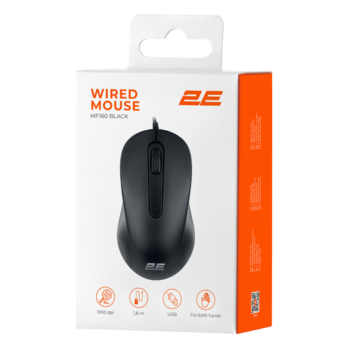 Миша 2E MF160, USB-A, чорний