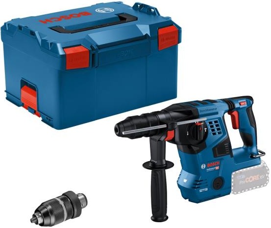 Bosch Перфоратор акумуляторний ударний Professional GBH 18V-28 CF SDS plus 18В 0-4220уд/хв 3.3Дж L-BOXX 3.3кг без АКБ і ЗП
