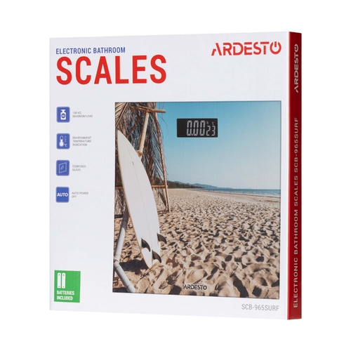 Ваги ARDESTO підлогові SURF, 150кг, AAAx2 в комплекті, скло, багатокольорові