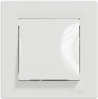 Перемикач 1-клавішний Schneider Electric, Asfora (білий, самозажимний)