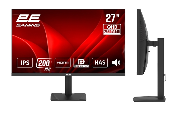 Монітор 2E GAMING 27" G2726BH HDMI, DP, IPS, 2560x1440, 200Hz, 1ms, FreeSync, HAS