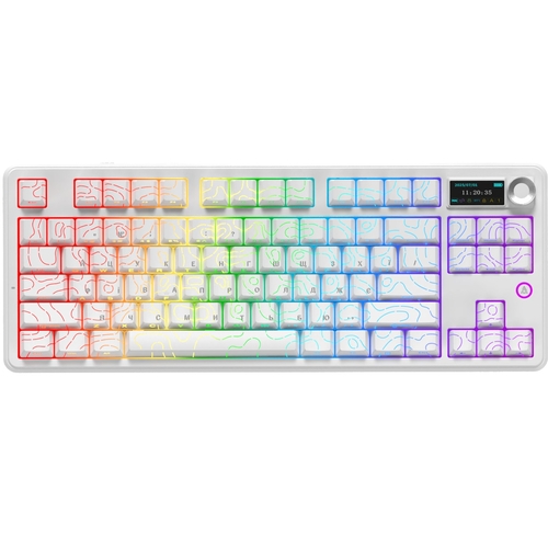 Клавиатура беспроводная Ajazz AK870 V2 Maillard Switch White (AK870-V2-S-W)