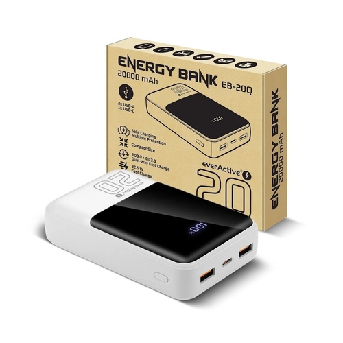 Универсальная мобильная батарея everActive EB-20Q 20000mAh White