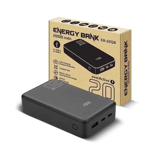 Универсальная мобильная батарея everActive EB-22QB 20000mAh Black
