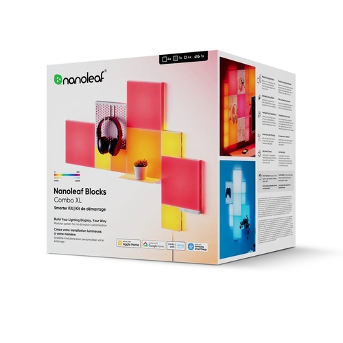 Умные световые панели Nanoleaf Blocks Combo XL с поддержкой HomeKit и Matter, 9 шт. (N8100K02-10CB)