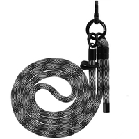 Ремешок для смартфона Proove Twist Spiral Cross-Body Strap Black/Silver (PSBSUNOC1515)